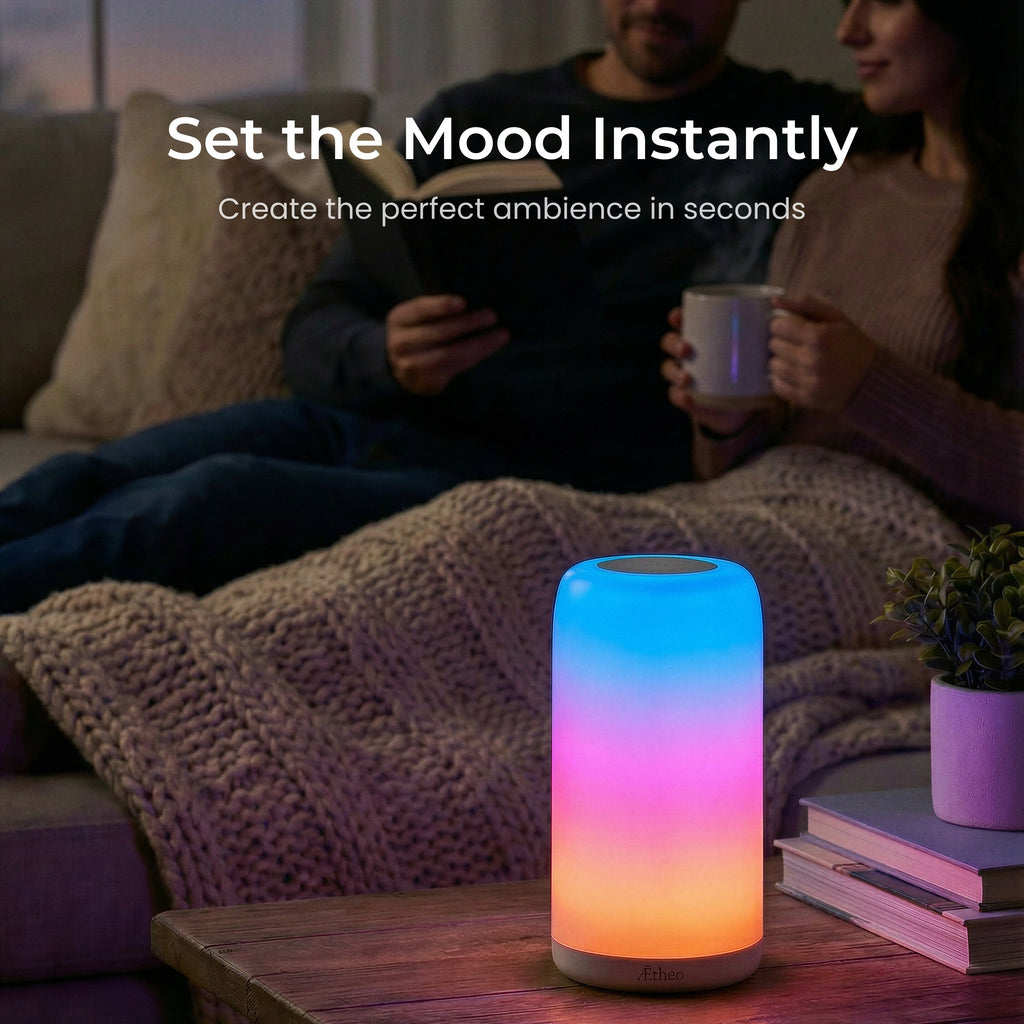 Aetheo Aura Smart Table Lamp — 16M+ Colours, Alexa & App Control