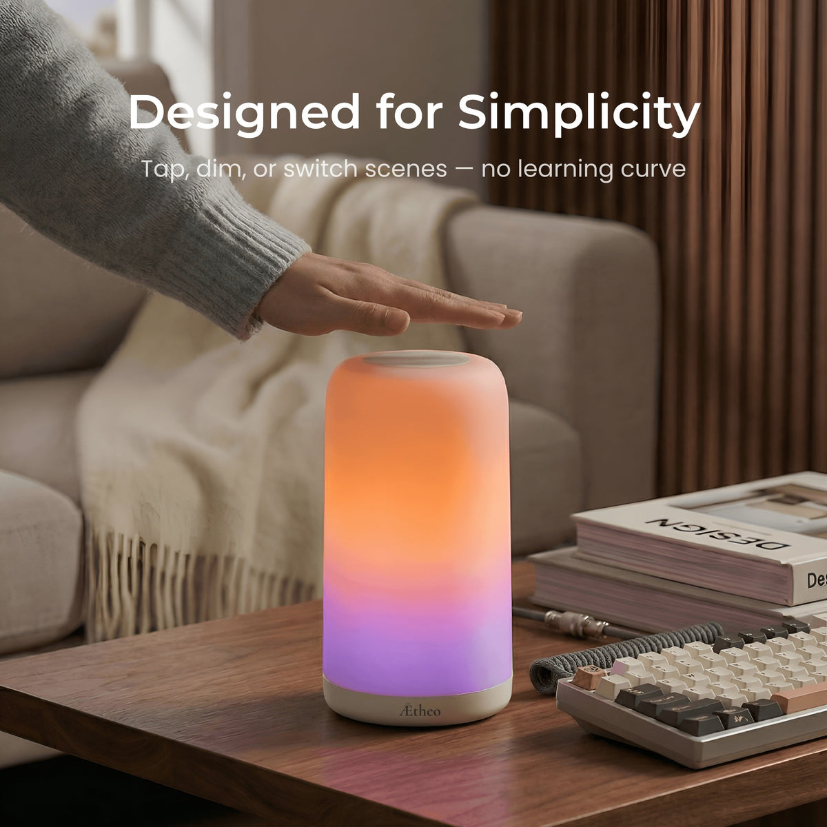 Aetheo Aura Smart Table Lamp — 16M+ Colours, Alexa & App Control