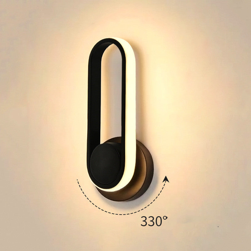 Rotatable Acrylic LED Wall Lamp – E27 Bedside & Living Room Light