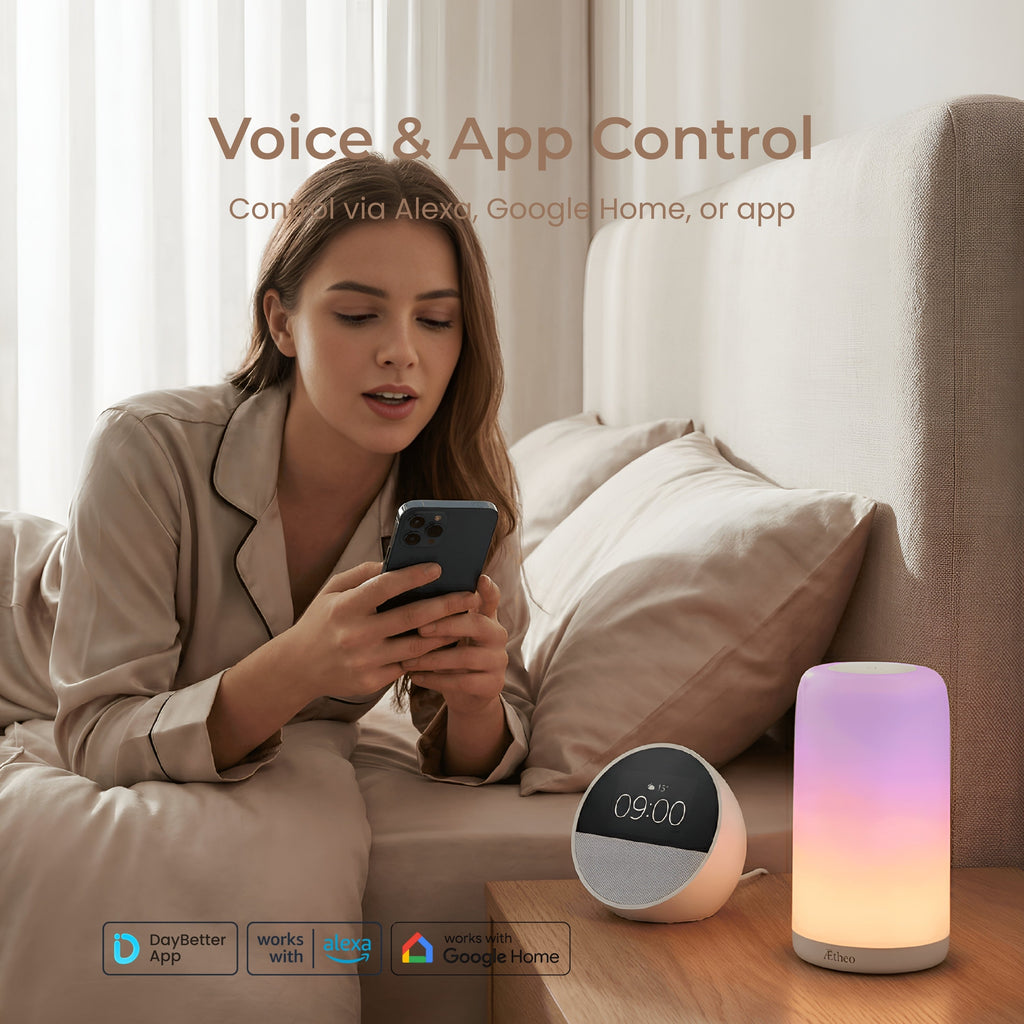 Aetheo Aura Smart Table Lamp — 16M+ Colours, Alexa & App Control