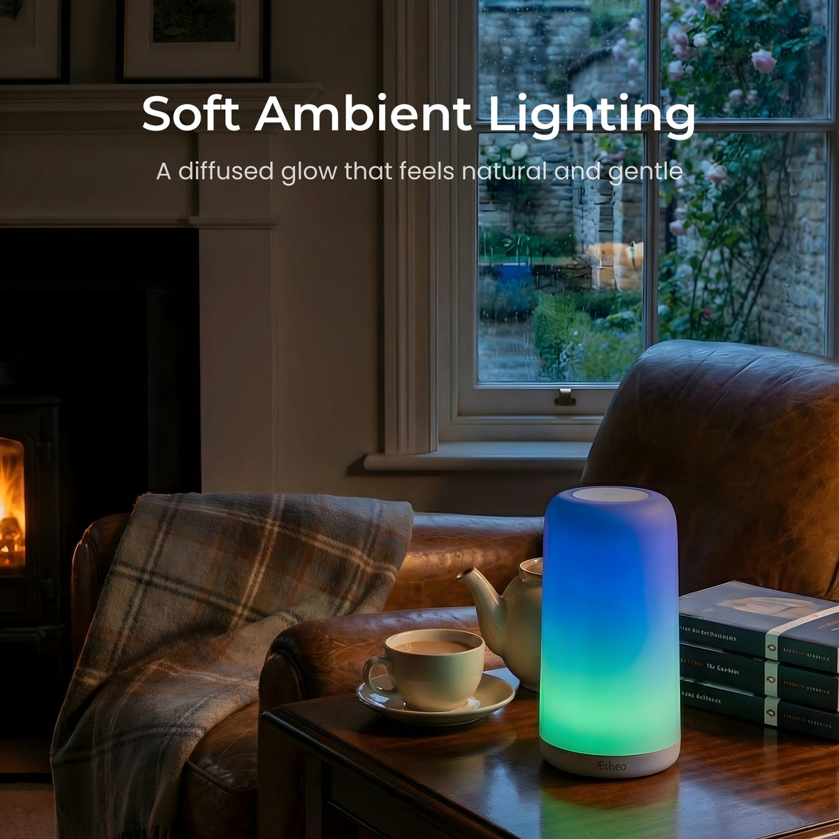 Aetheo Aura Smart Table Lamp — 16M+ Colours, Alexa & App Control