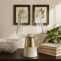 Marble Base Table Lamp with Glass Shade – Sebah