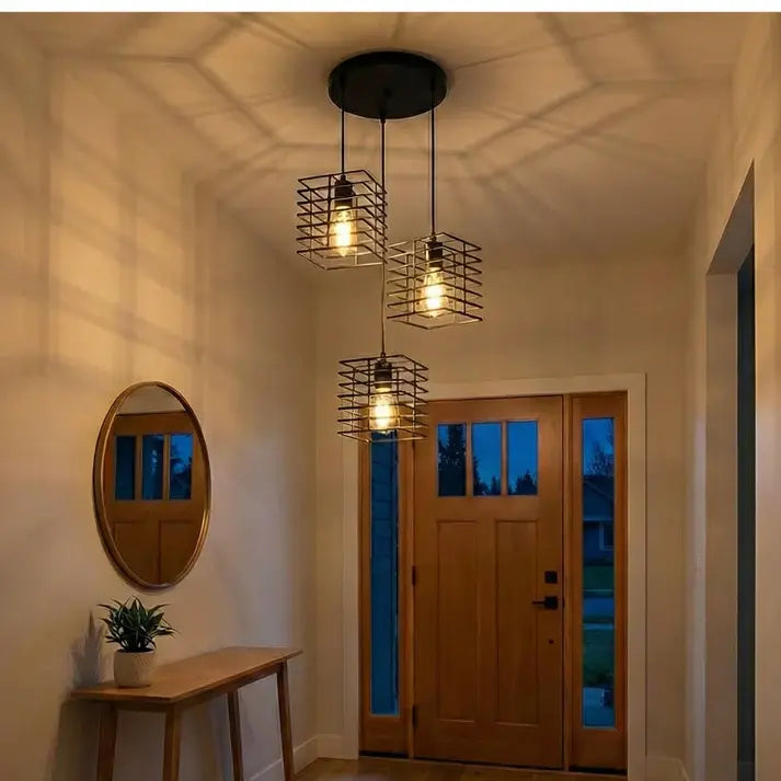 Cascade Trio Ceiling Pendant Light Adjustable Metal E27 ~6576