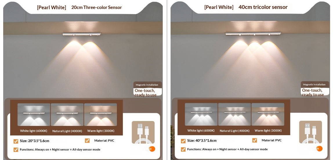 Motion-Sensor LED Cabinet Light Strip