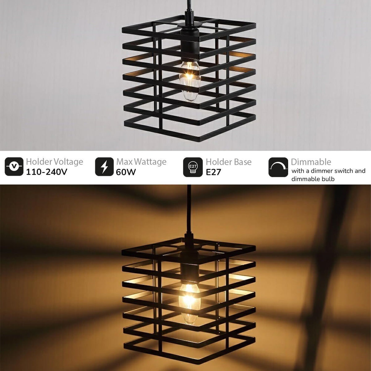 Cascade Trio Ceiling Pendant Light Adjustable Metal E27 ~6576