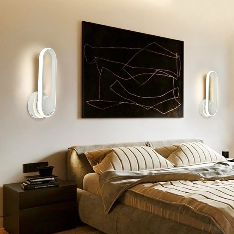 Rotatable Acrylic LED Wall Lamp – E27 Bedside & Living Room Light