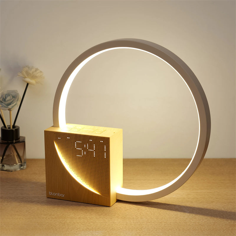 Multifunctional LED Bedside Lamp with Alarm Clock & Natural Sounds
