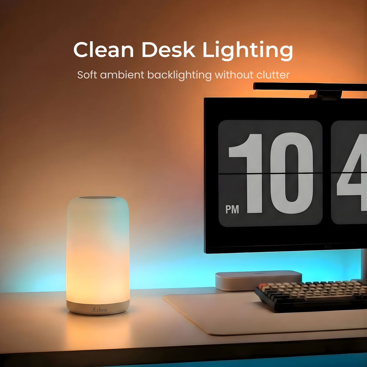 Aetheo Aura Smart Table Lamp — 16M+ Colours, Alexa & App Control