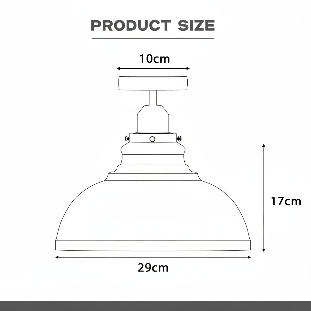 E27 Semi Flush Mount Lighting ~6167