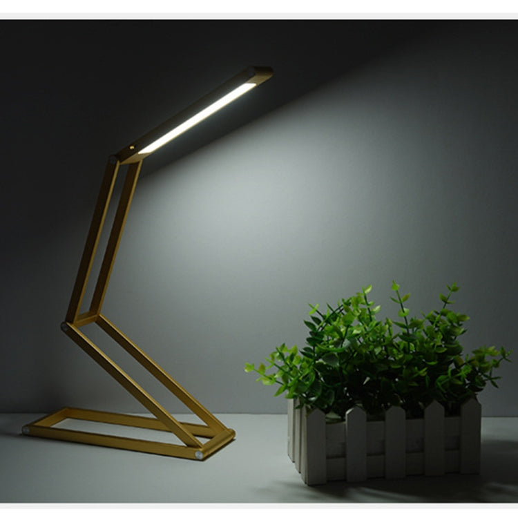 Folding LED Desk Lamp – 3W USB Powered | Stepless Dimming | Gold or Silver