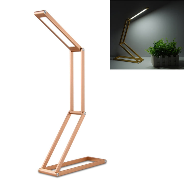Folding LED Desk Lamp – 3W USB Powered | Stepless Dimming | Gold or Silver