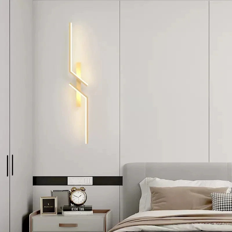 Minimalist LED Strip Wall Lamp – Dimmable Touch Control