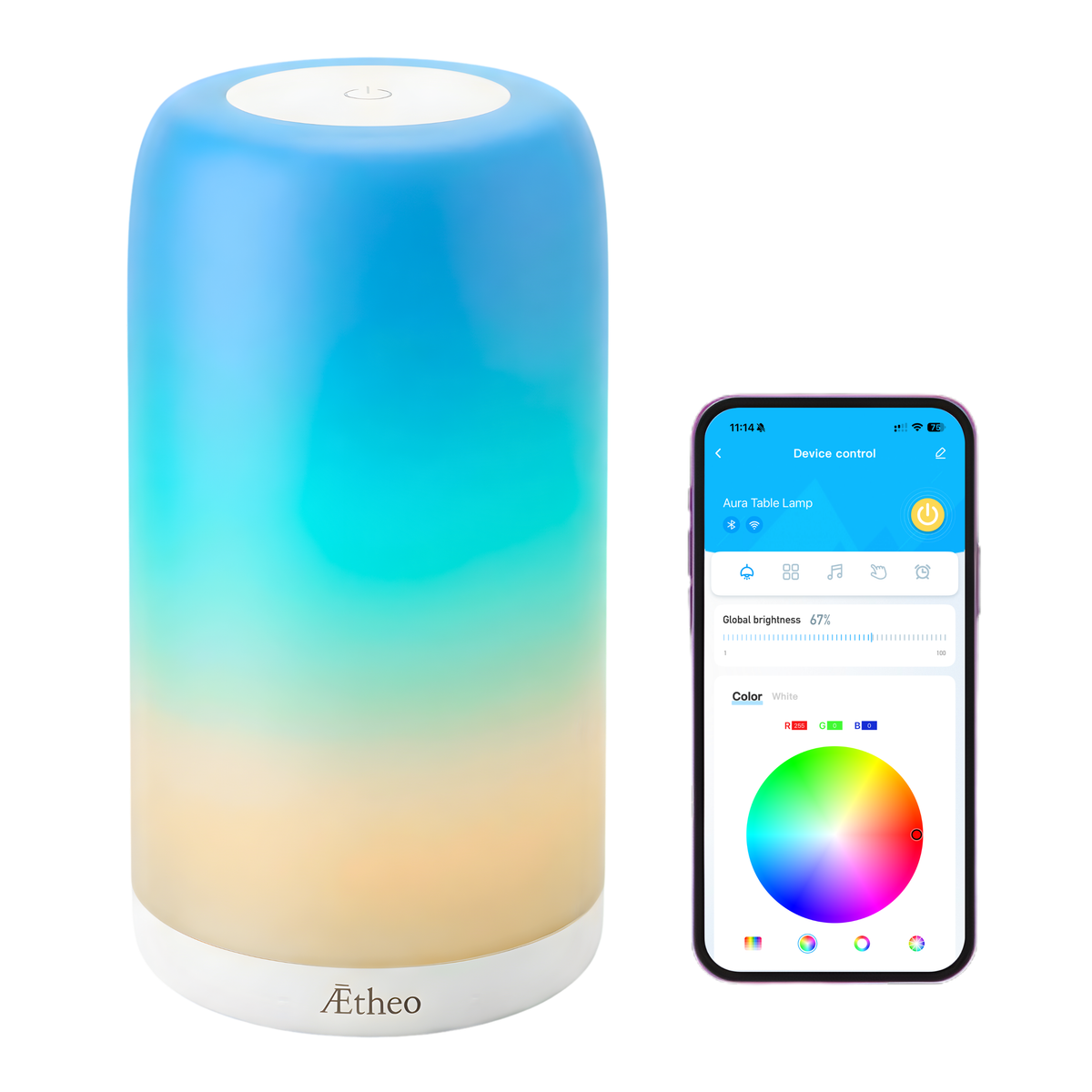 Aetheo Aura Smart Table Lamp — 16M+ Colours, Alexa & App Control