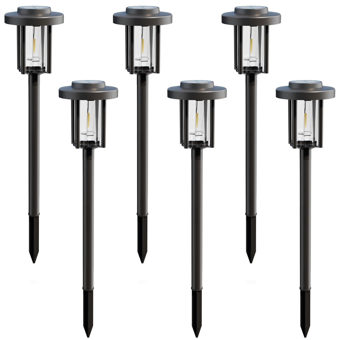 Gigalumi Solar Powered Garden Lights, Waterproof IP65 Outdoor Pathway Lighting for Yard, Walkway