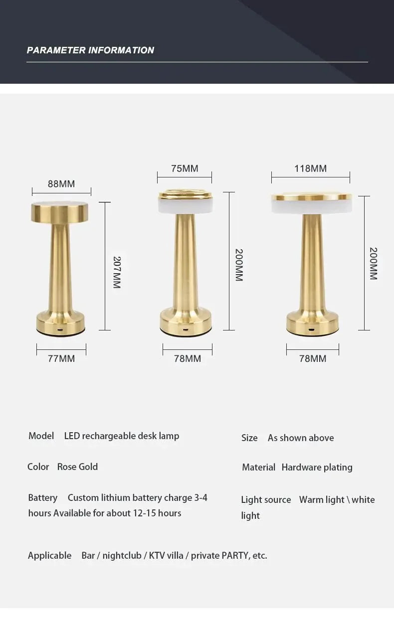 Retro Bar LED Table Lamp – 3 Styles