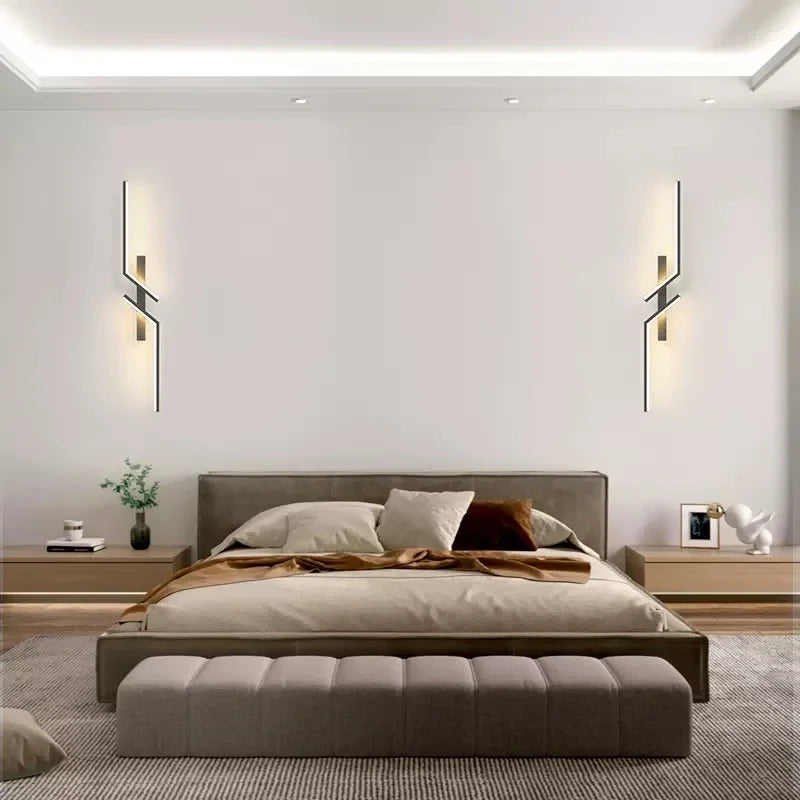 Minimalist LED Strip Wall Lamp – Dimmable Touch Control