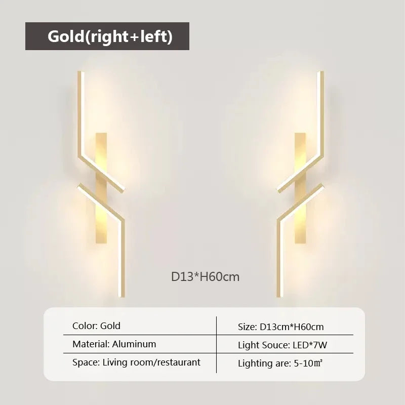 Minimalist LED Strip Wall Lamp – Dimmable Touch Control