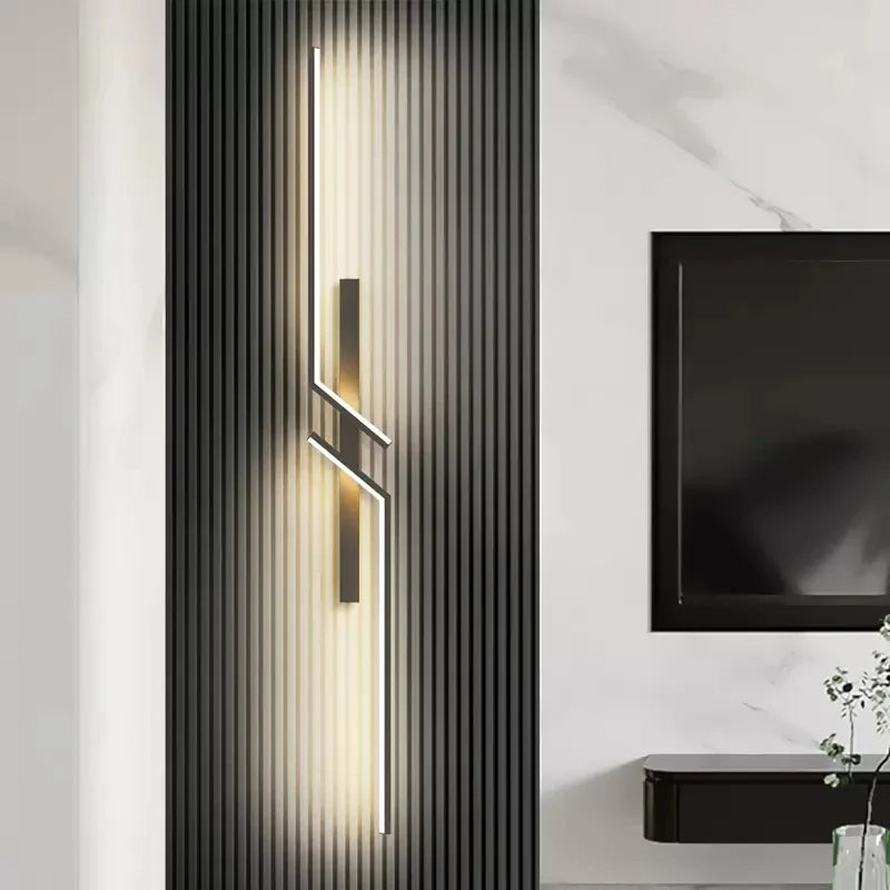 Minimalist LED Strip Wall Lamp – Dimmable Touch Control