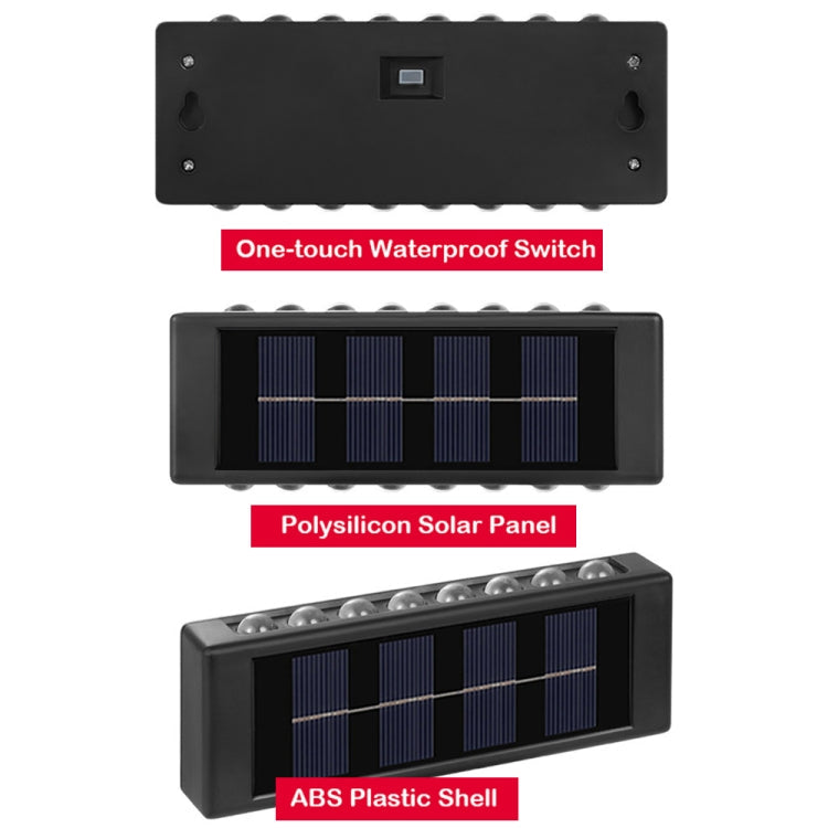 Solar LED Wall Light – Outdoor Waterproof Double-Headed Spotlight