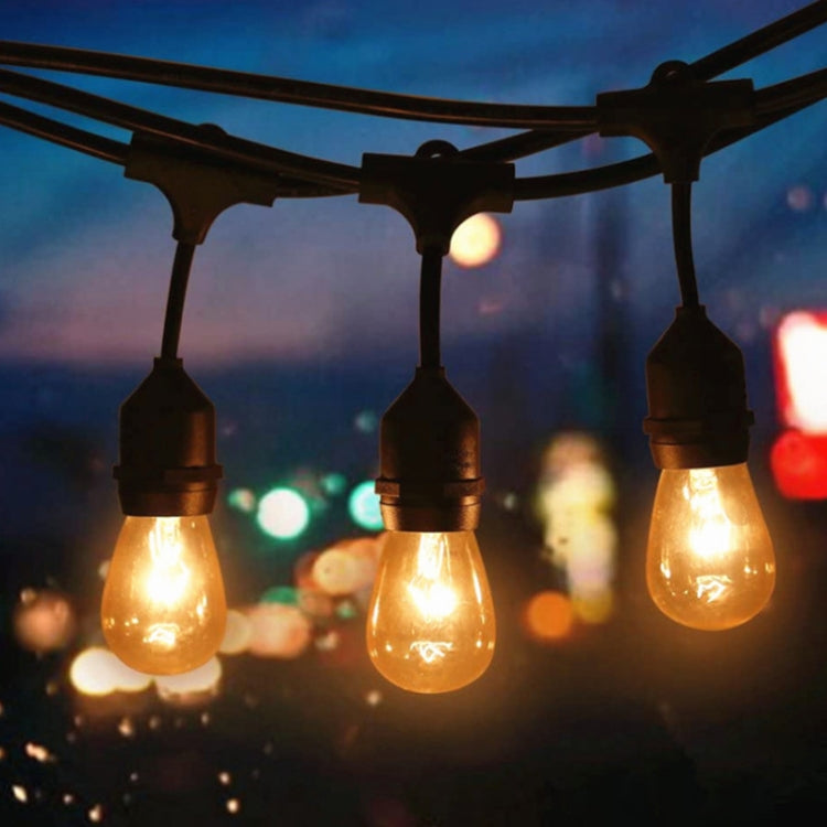Solar Garden String Lights – 10 x S14 Edison Bulbs | IP65 Weatherproof | 7m