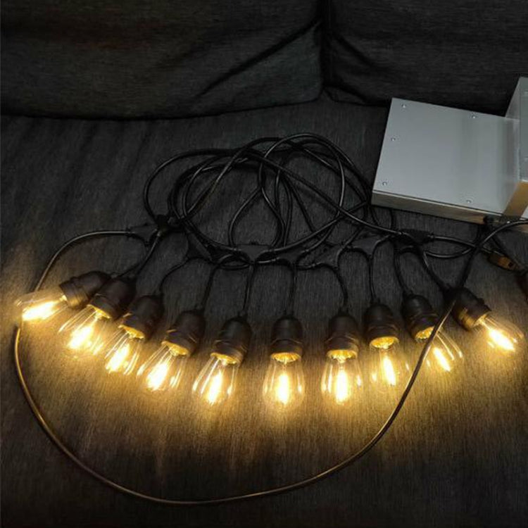 Solar Garden String Lights – 10 x S14 Edison Bulbs | IP65 Weatherproof | 7m