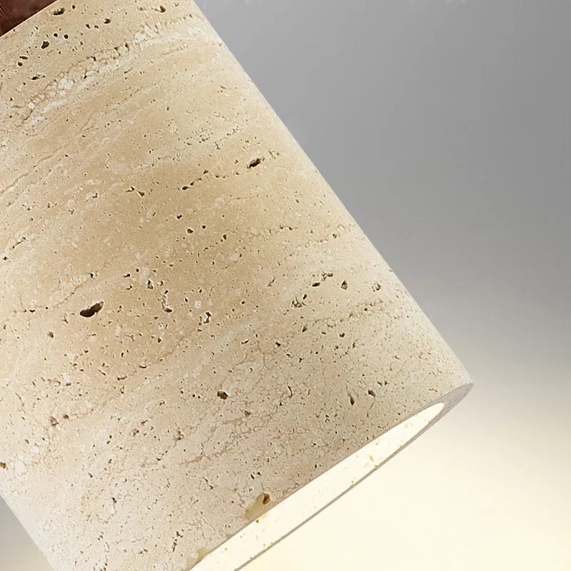 Wabi-Sabi Natural Stone Pendant Light – Japanese Minimalist Hanging Lamp