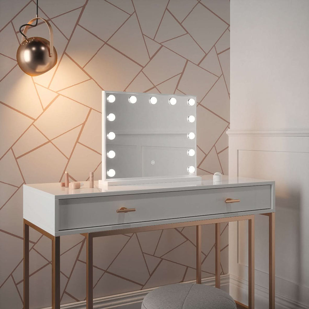 Margot Hollywood Mirror with LED Lights – 50x42cm | Dressing Table Mirror