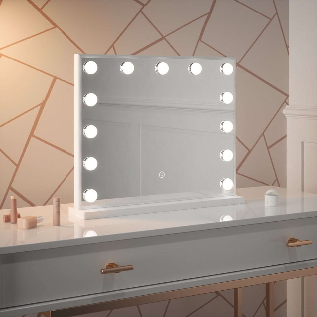 Margot Hollywood Mirror with LED Lights – 50x42cm | Dressing Table Mirror