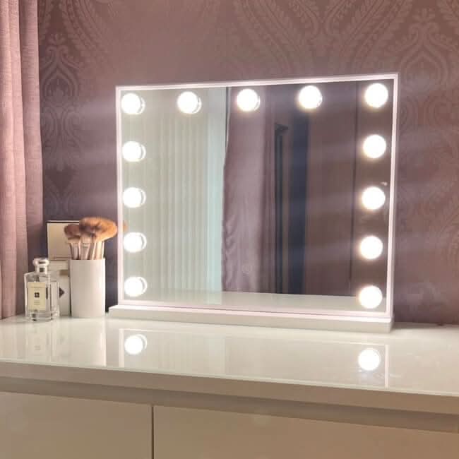 Margot Hollywood Mirror with LED Lights – 50x42cm | Dressing Table Mirror
