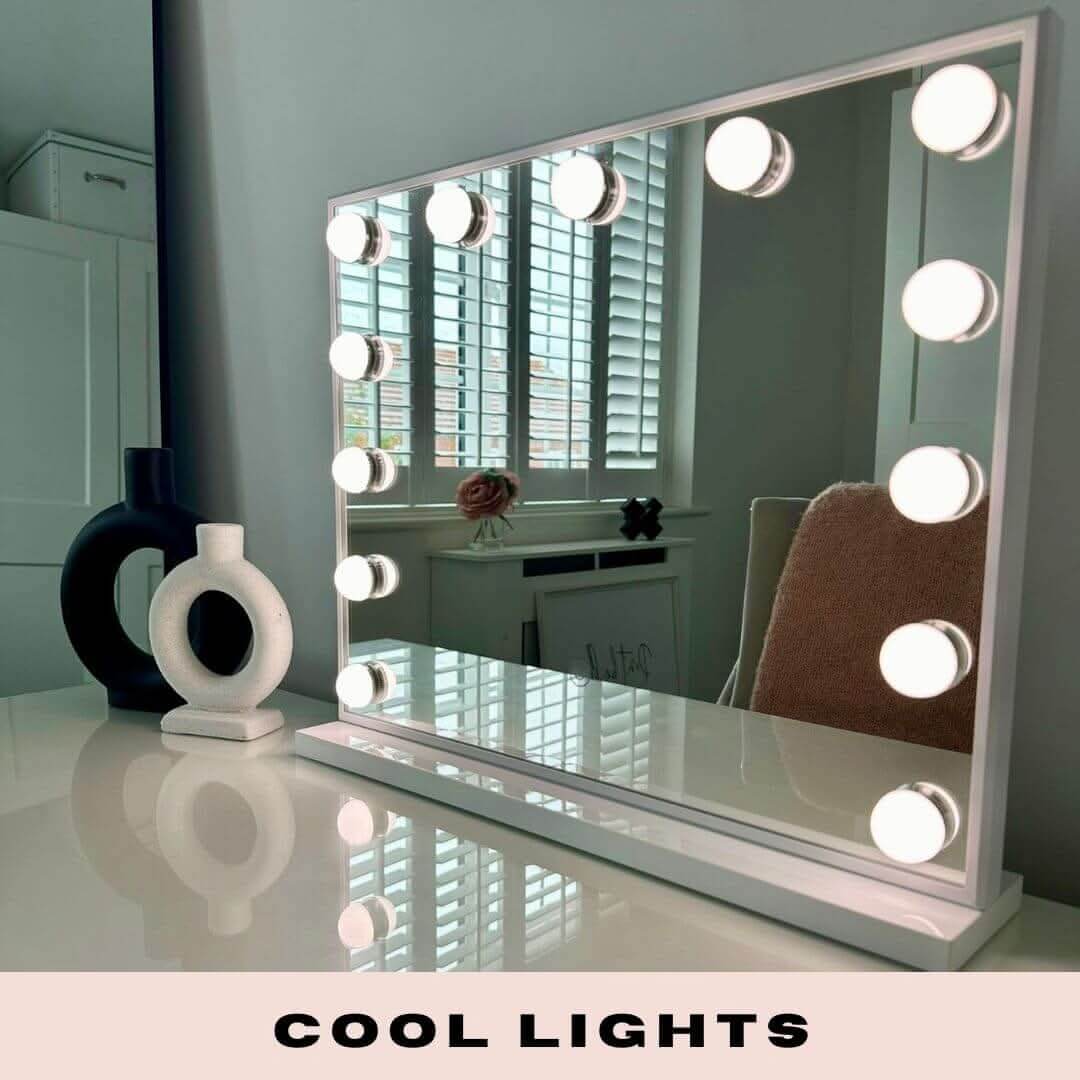 Margot Hollywood Mirror with LED Lights – 50x42cm | Dressing Table Mirror