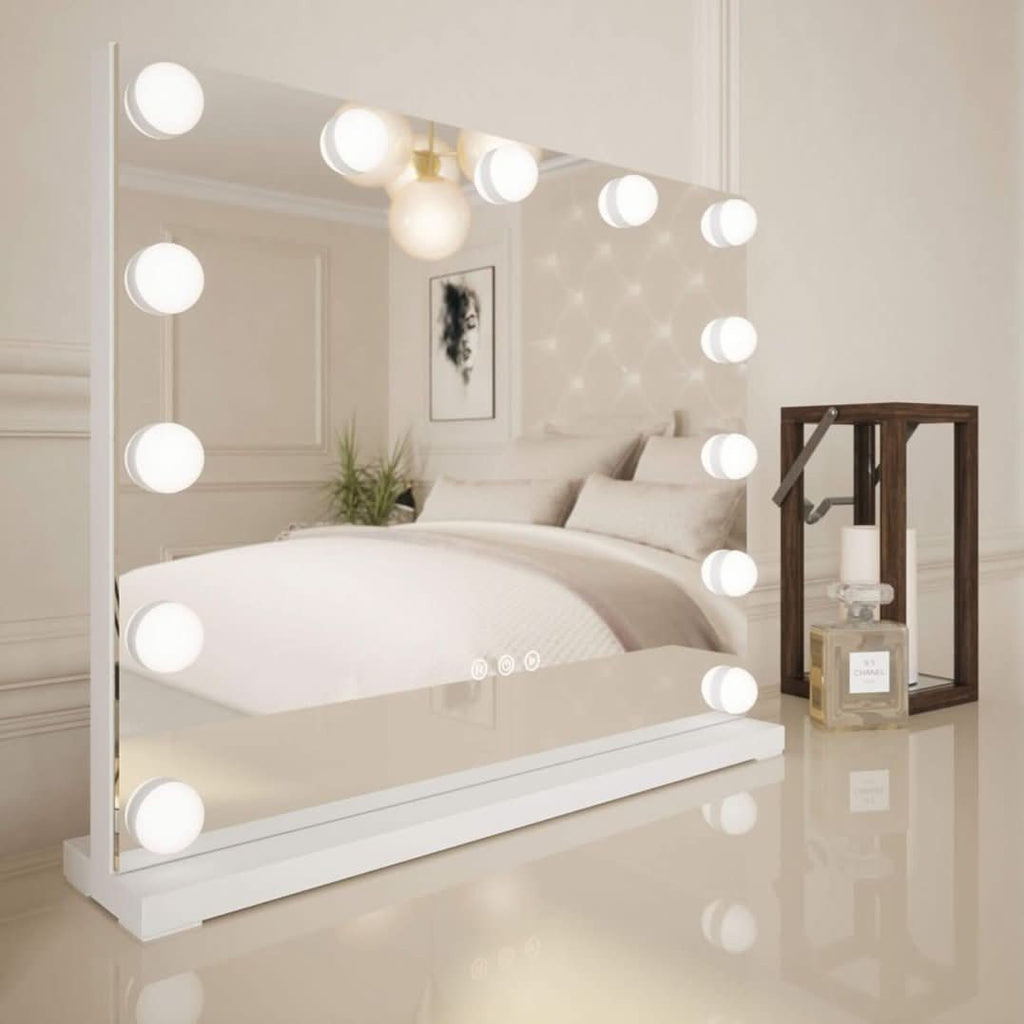 Margot Hollywood Mirror with LED Lights – 50x42cm | Dressing Table Mirror