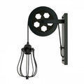 Retro Industrial Pulley Wheel Cage Wall Light E27~1212